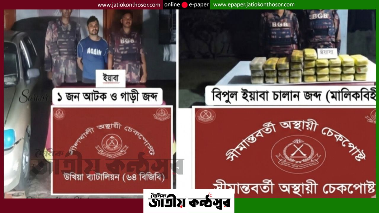 উখিয়ায় বিজিবির দুই অভিযানে বিপুল ইয়াবা উদ্ধার, আটক ১