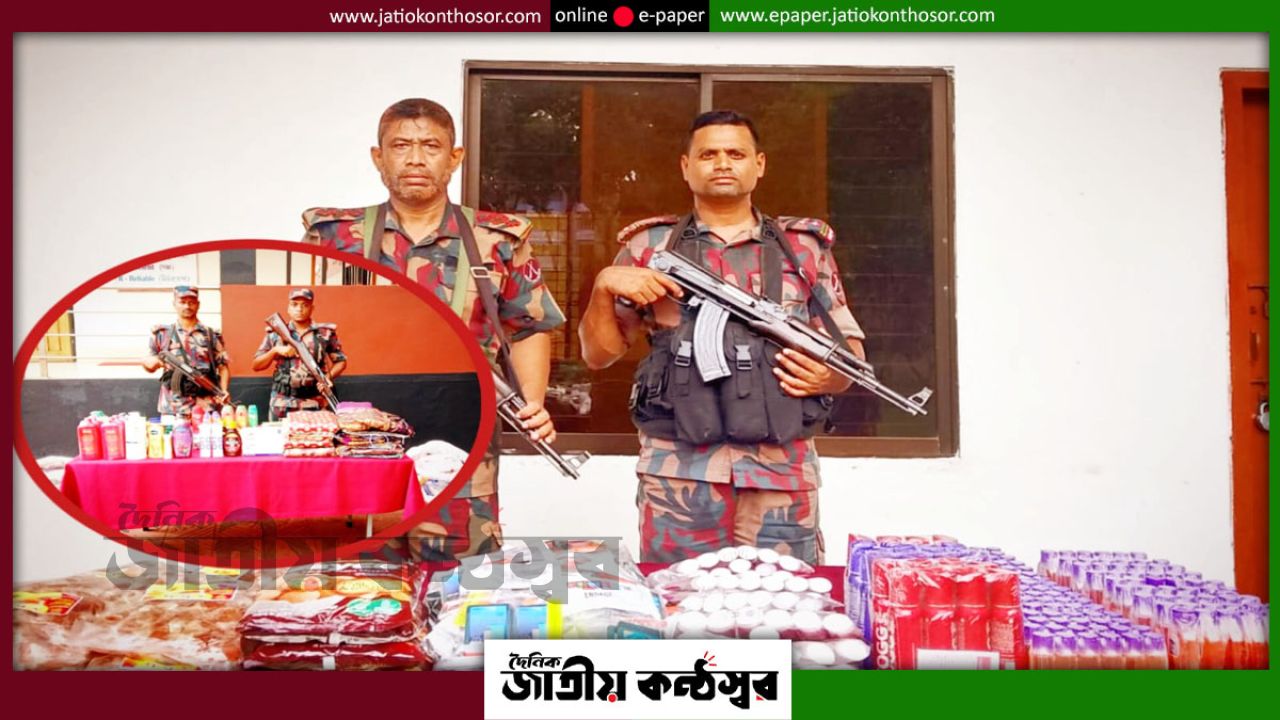 যশোর সীমান্তে ২২ লাখ টাকার ভারতীয় শাড়ি-চকলেটসহ বিপুল চোরাচালান পণ্য জব্দ